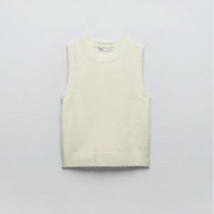 NWT ZARA Cream Sweater Vest